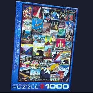 Eurographics Puzzles Travel U.S.A. Vintage posters 1000 pieces |19.25”X 25.62”